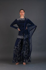Navy Blue Scintillating Sharara Setuntitled (2 of 10)